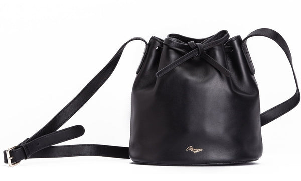 Women's Foldable Braided Handle Bucket Bags in Genuine Leather - ROMY TISA